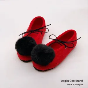 Wool Felt Ballet Shoes for Girls