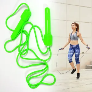 0638 Skipping Rope with ABS Handle for Men, Women - Latex Jump Rope for Weight Loss, Fitness, Sports, Exercise, Workout (3 meter)