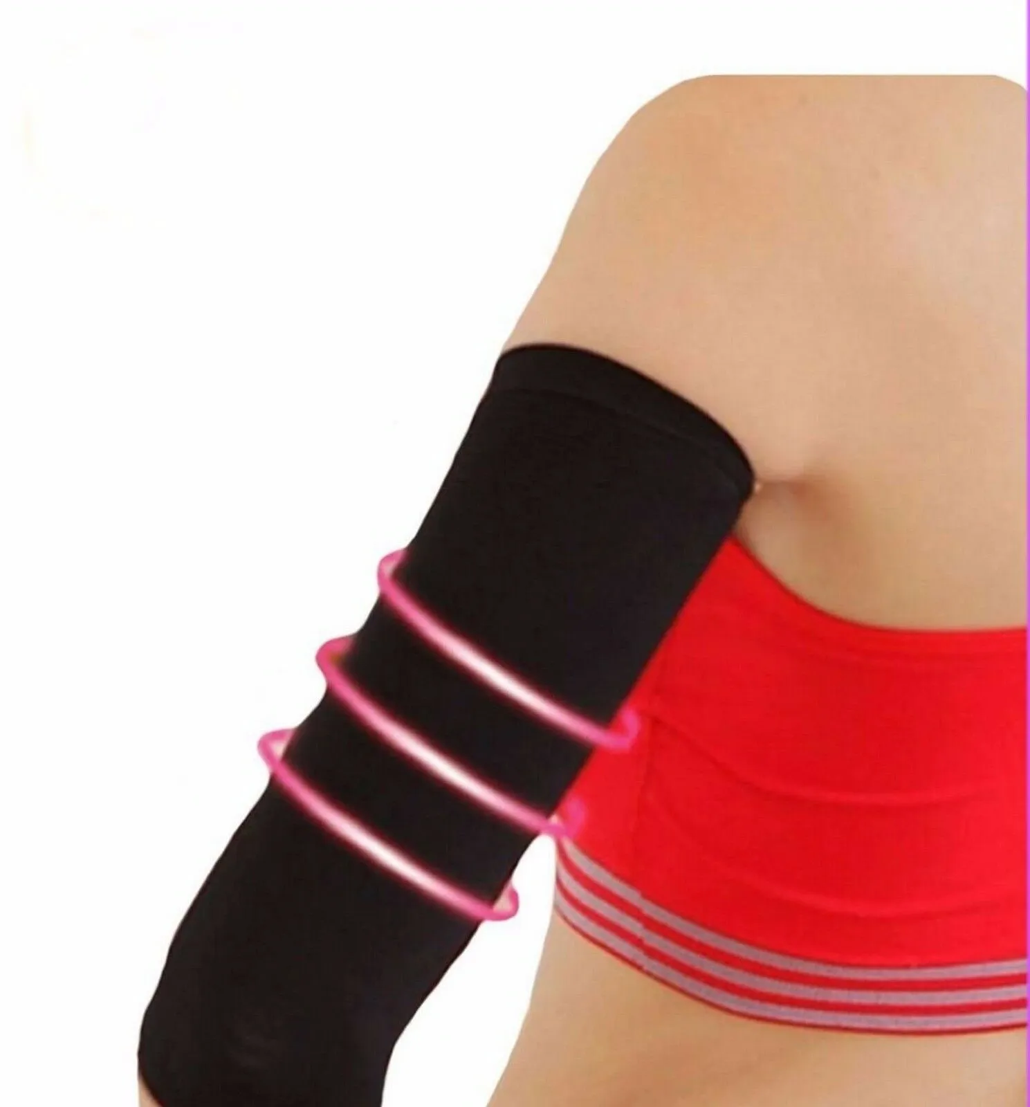 1 Pair Slimming Compression Arm Shaper Sleeves Workout Toning Burn Cellulite