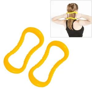 2 PCS PP Double Massage Point Yoga Circle Fascia Stretching Ring Pilates Resistance Ring (Yellow)