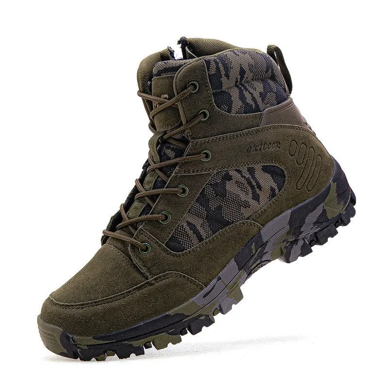 2019 Men Desert Tactical Shoes Military Combat Boots Comfortable Outdoor Hiking Trekking Boots for Men Mountain Sneakers