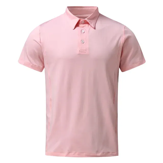 2023 Gym Polo Shirt for Men: Short Sleeve, Slim Fit Sports and Business Polo