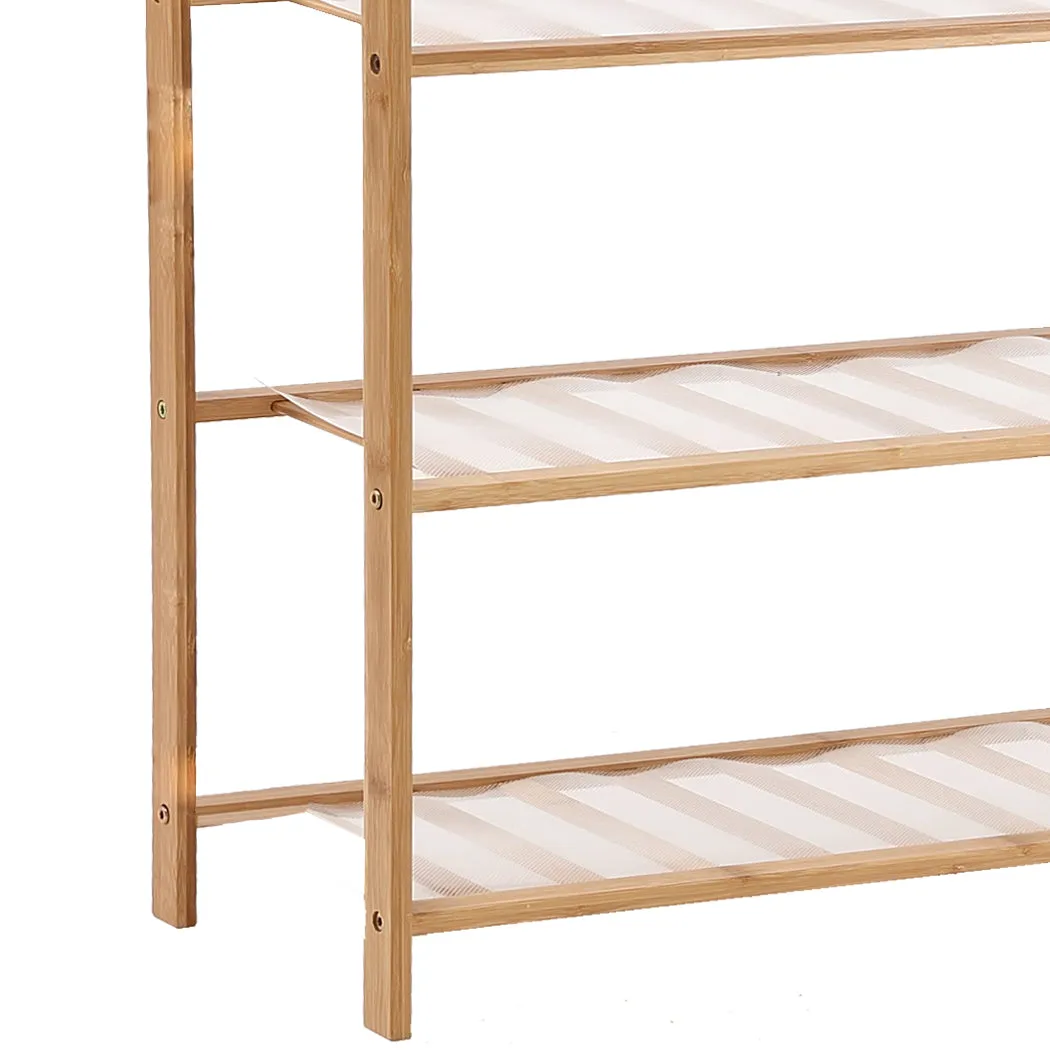 3 Tiers Bamboo Shoe Rack Storage Organizer Wooden Shelf Stand Shelves