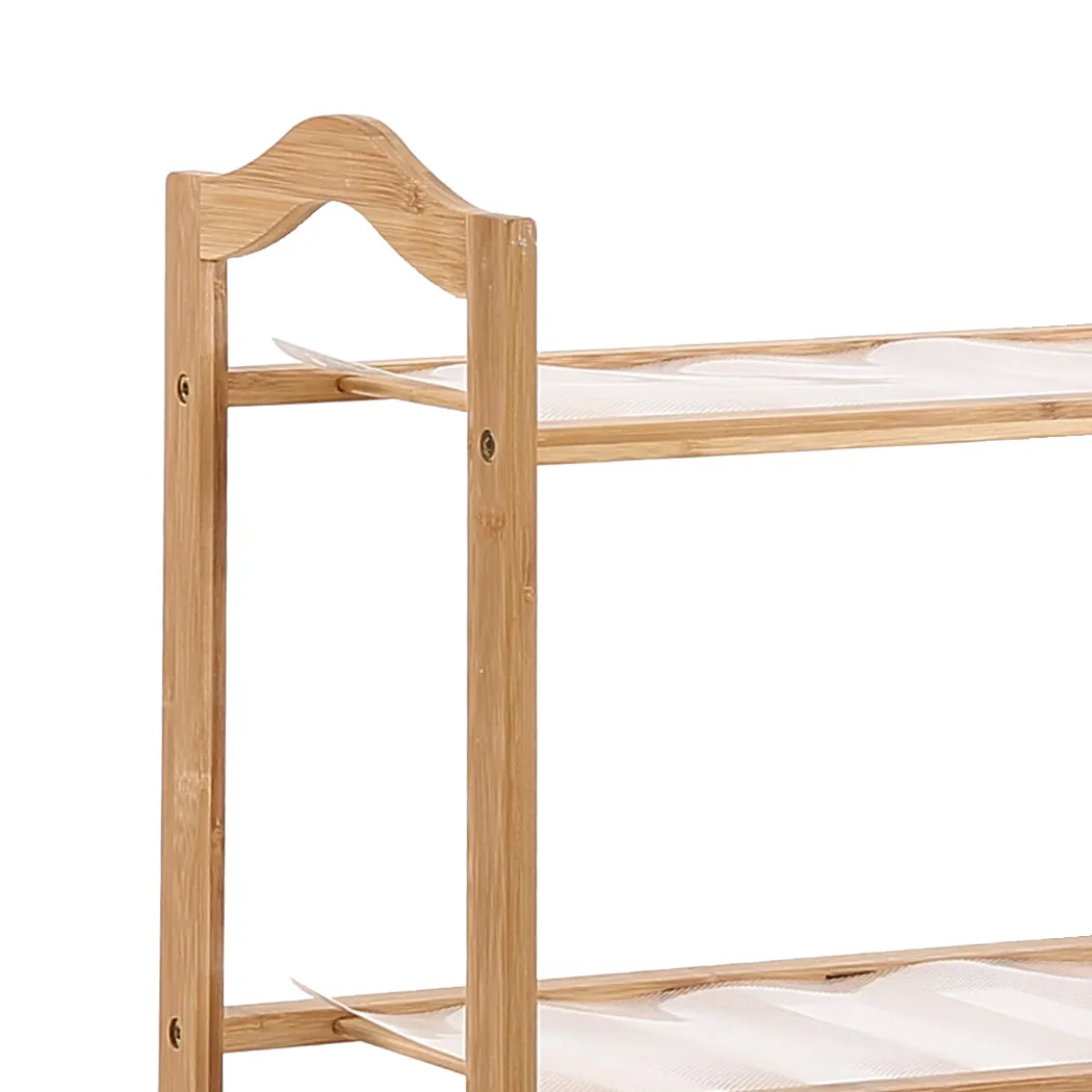 3 Tiers Bamboo Shoe Rack Storage Organizer Wooden Shelf Stand Shelves