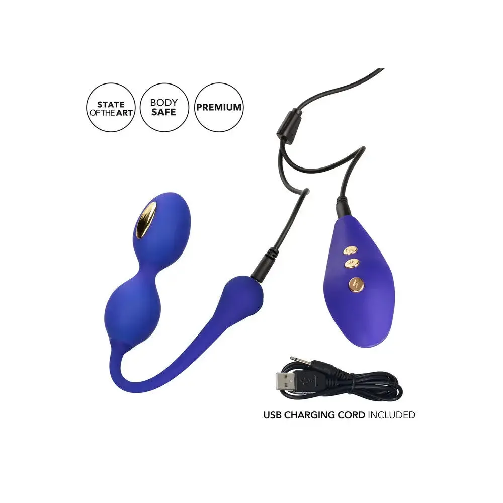 4-inch Colt Silicone Purple Estim Dual Kegal Exerciser with Remote