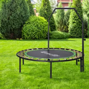 48" Fitness Trampoline w/ Handrail, Steel Frame - Everfit