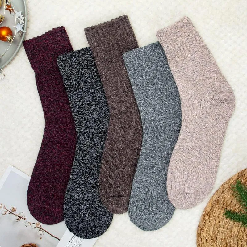 5 Pairs Casual Wool Blend Socks – Warmth and Comfort for Everyday