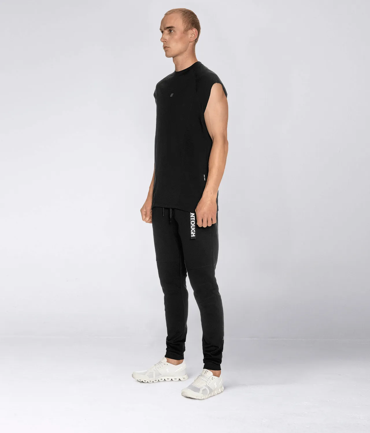 950 . Viscose Regular-Fit Shoulder Drop T-Shirt - Black