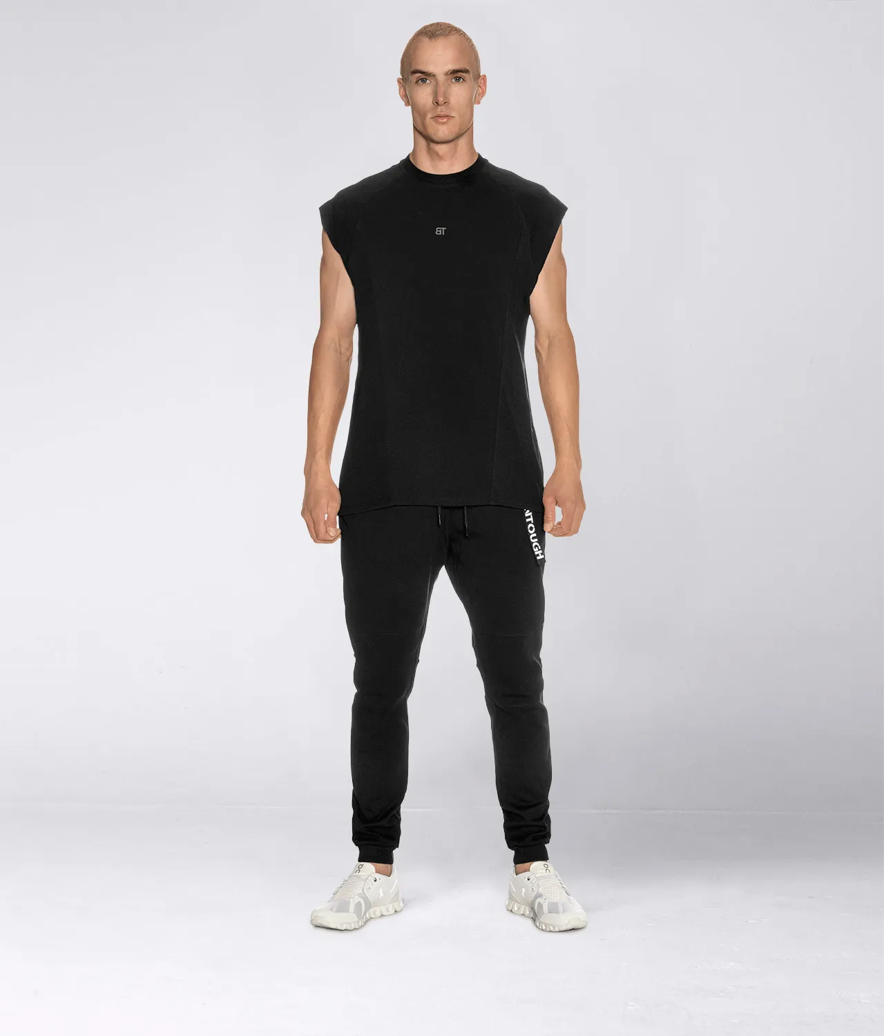 950 . Viscose Regular-Fit Shoulder Drop T-Shirt - Black