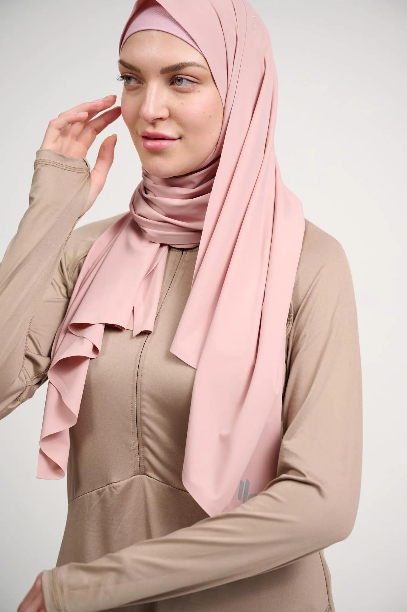 Aeroflex Sports Hijab Shawl- Rose