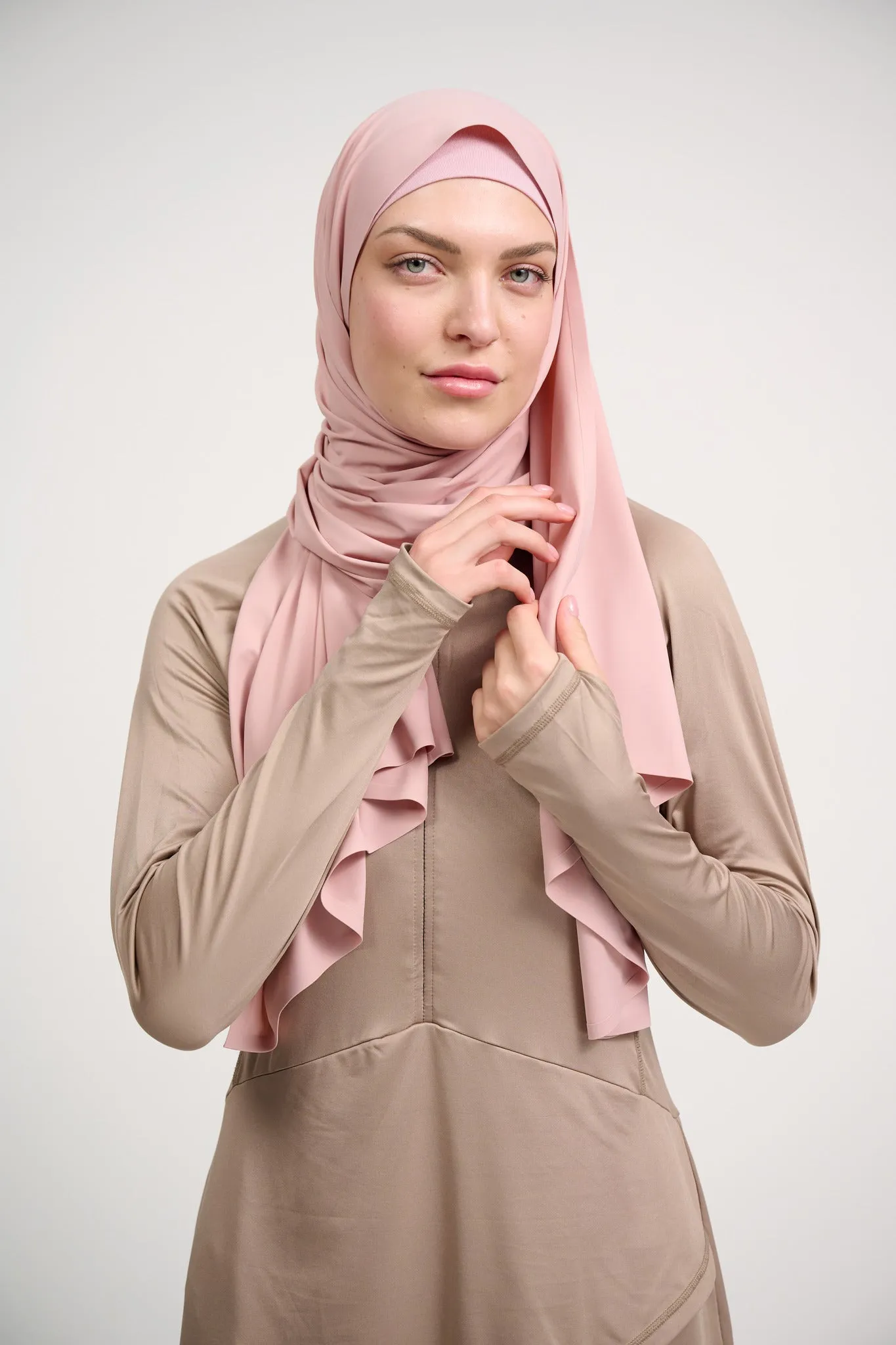 Aeroflex Sports Hijab Shawl- Rose