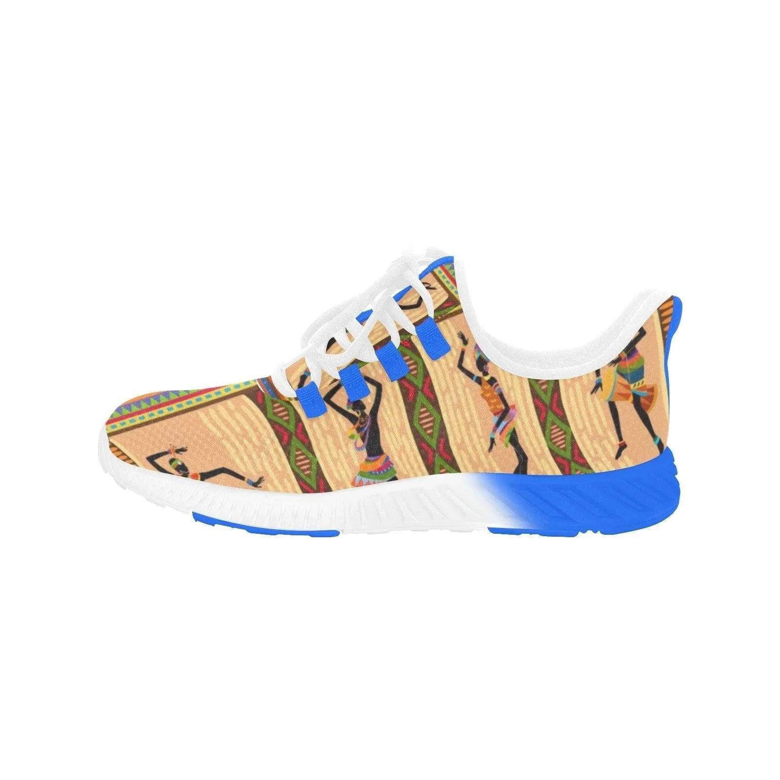 African sport blue shoes