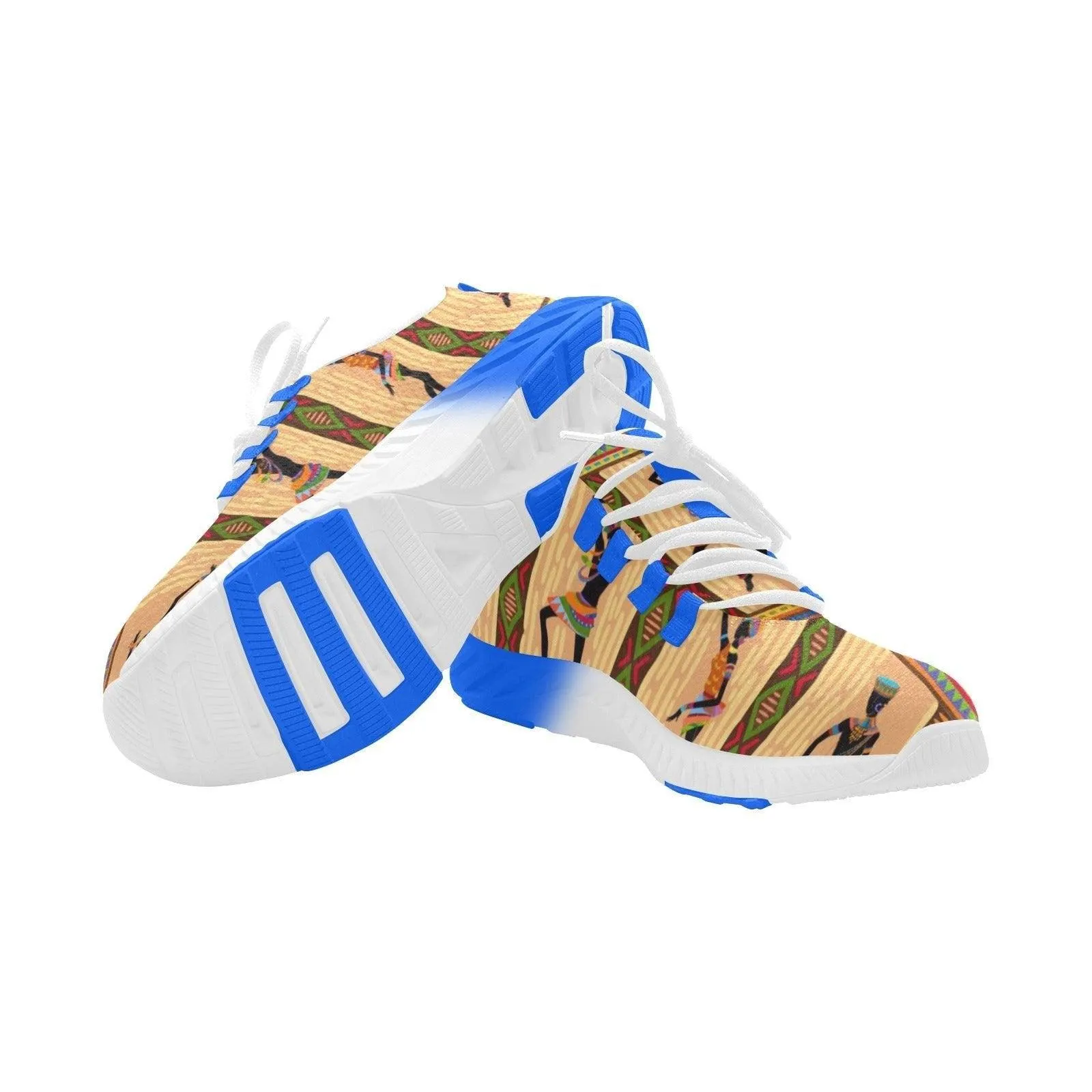 African sport blue shoes