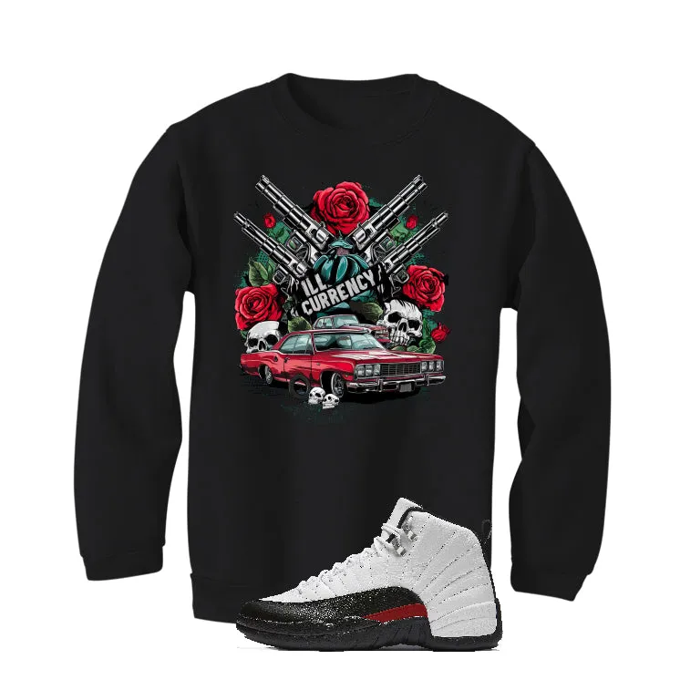 Air Jordan 12 “Red Taxi” | illcurrency Black T-Shirt (Vintage Illcurrency)