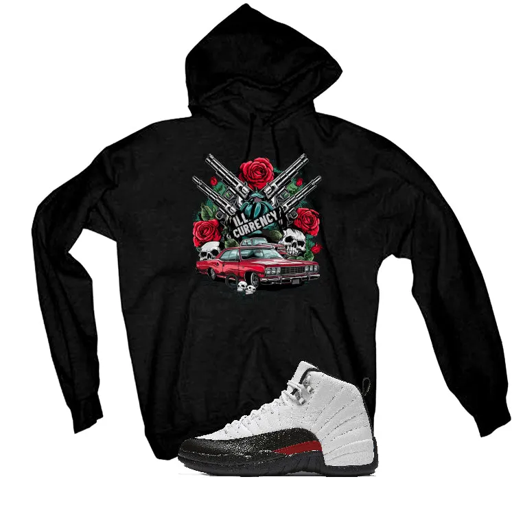 Air Jordan 12 “Red Taxi” | illcurrency Black T-Shirt (Vintage Illcurrency)