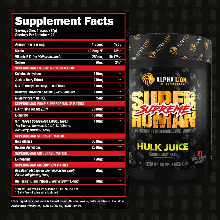 Alpha Lion SuperHuman Supreme 21 Servings