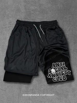 Anti social anxiety club Performance Training Shorts