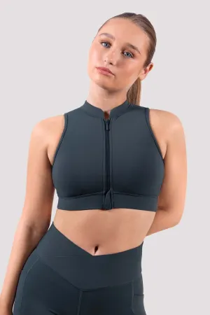 Apex BLOCHeverhold Zip Front Crop Top