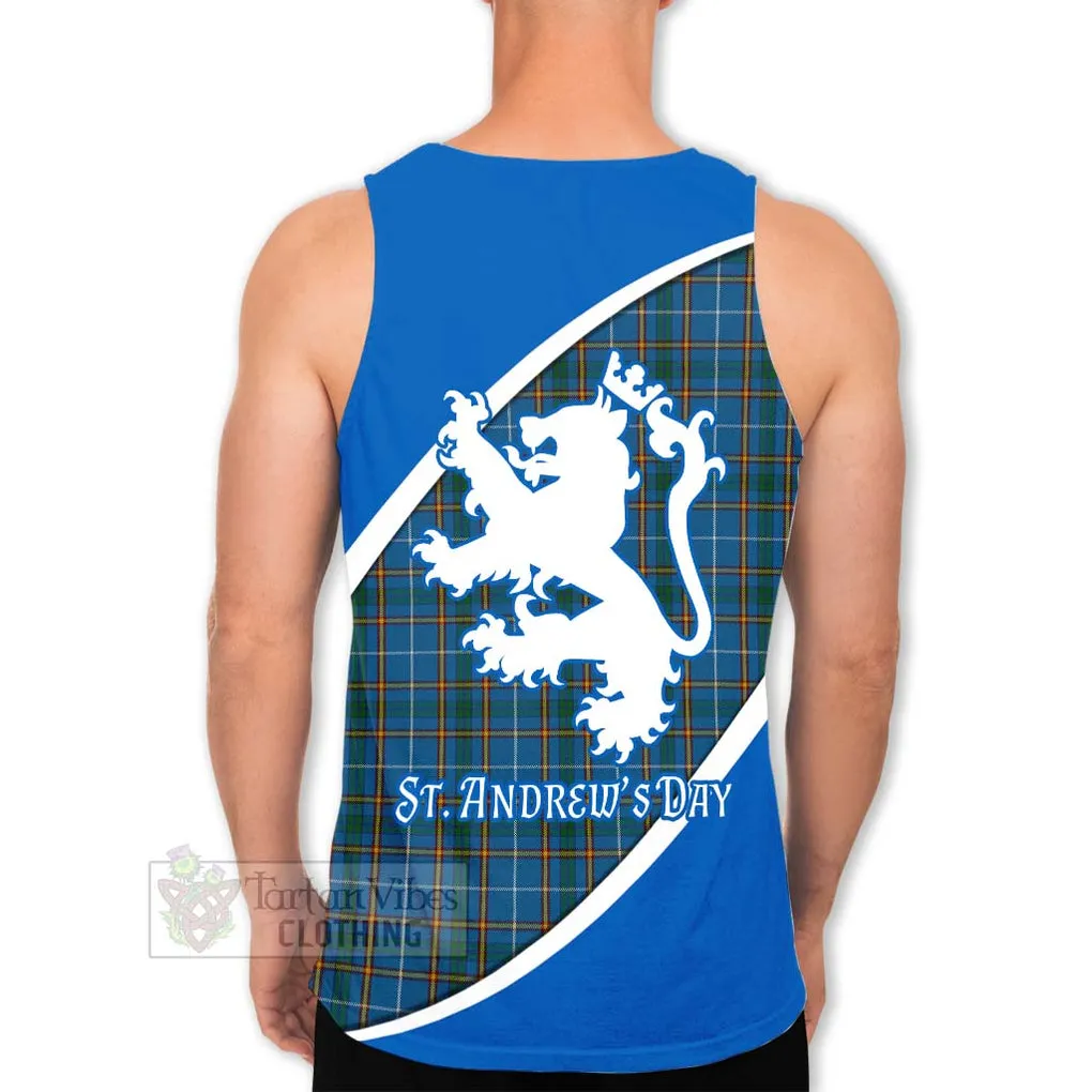 Bain Family Crest Tartan Men's Tank Top Celebrate Saint Andrew's Day in Style