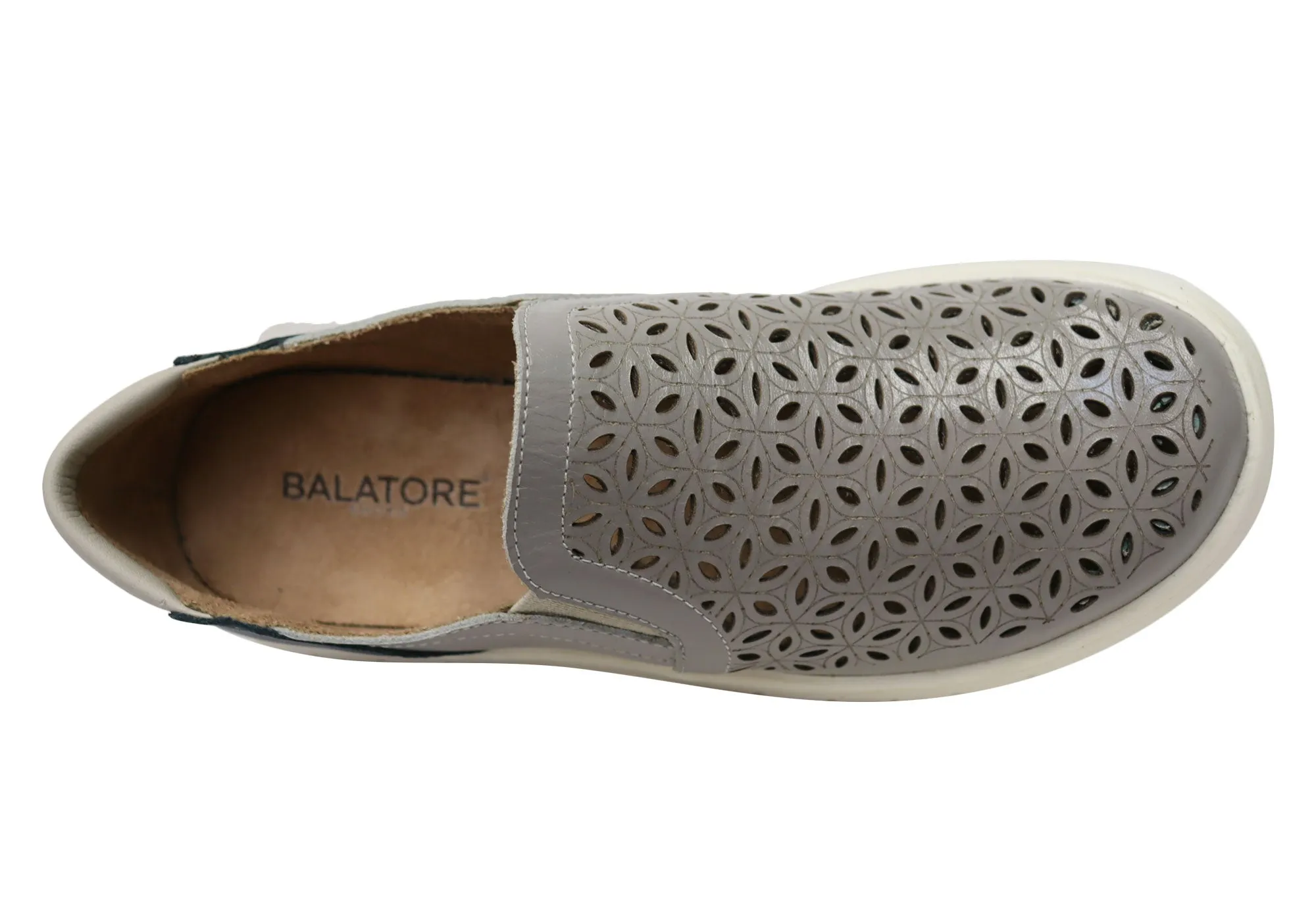 Balatore Mary Womens Comfortable Slip On Leather Shoes Made In Brazil