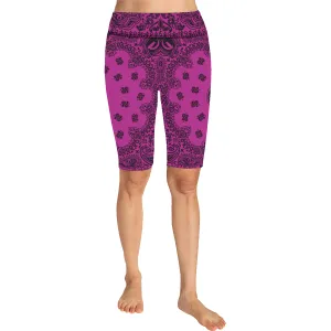 Bandana Grape B All Over Print Knee Length Leggings