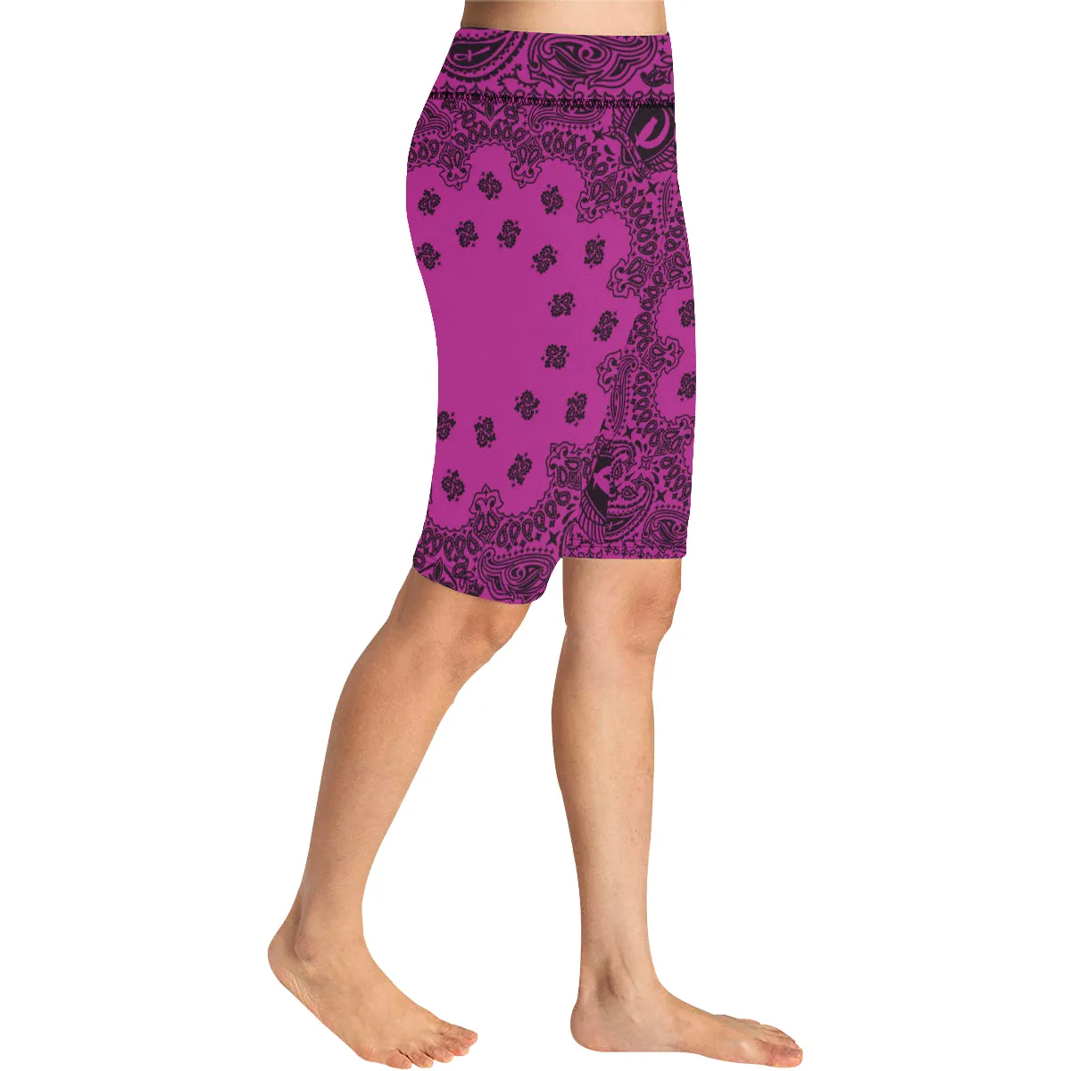 Bandana Grape B All Over Print Knee Length Leggings