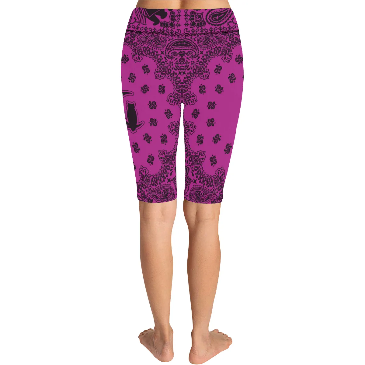 Bandana Grape B All Over Print Knee Length Leggings