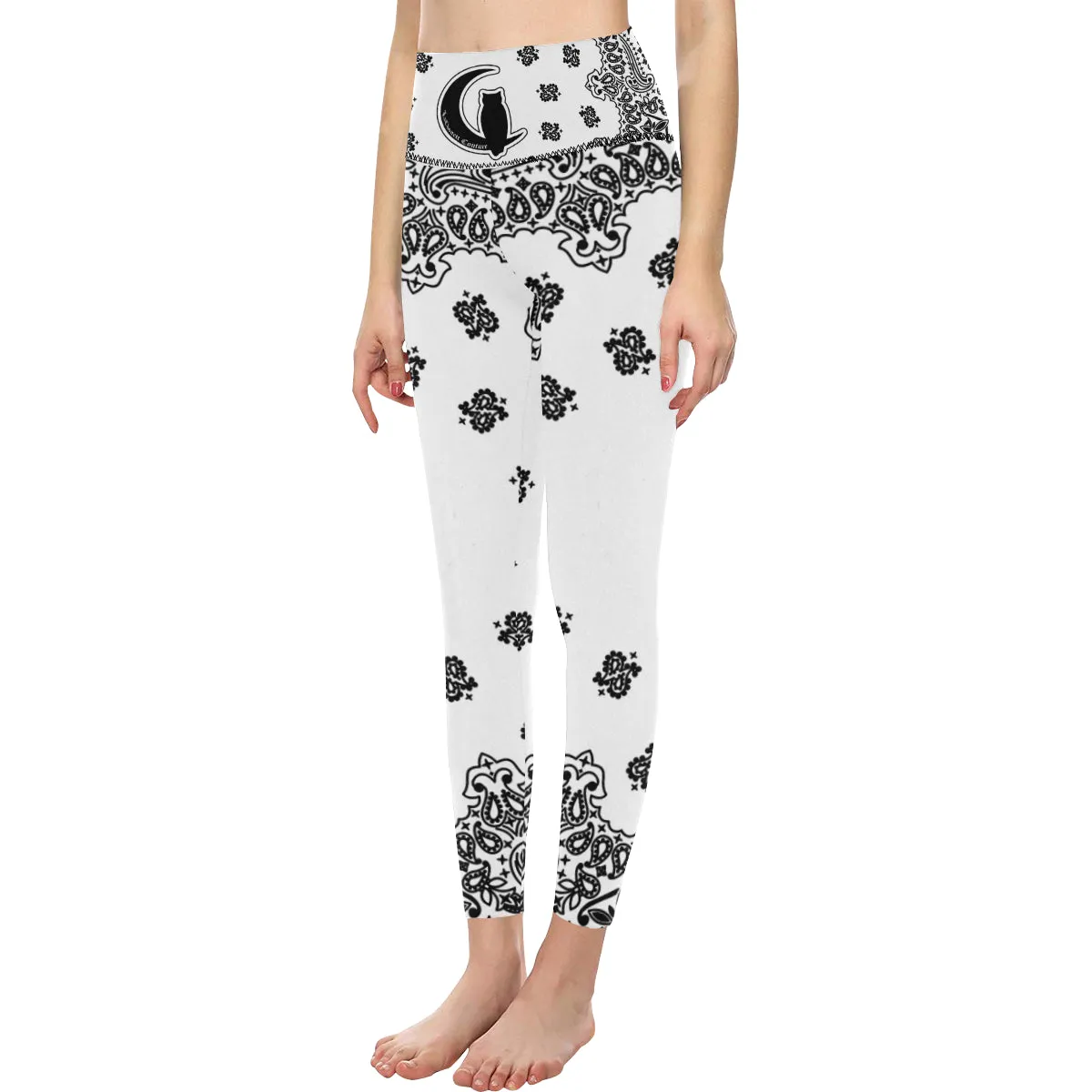 BANDANA WHITE High-Waisted Leggings