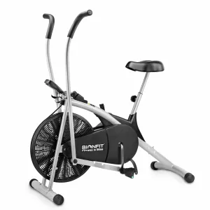 Bionfit ON01CM 100kg Max Weight Curved Moving Handle Air Bike - Full Body Workout - 2 Year Warranty