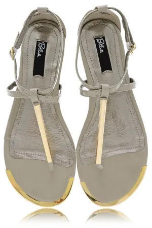 BLINK BETTY Taupe Patent Sandals