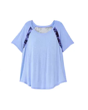 Borage Tee | Lilac / Black