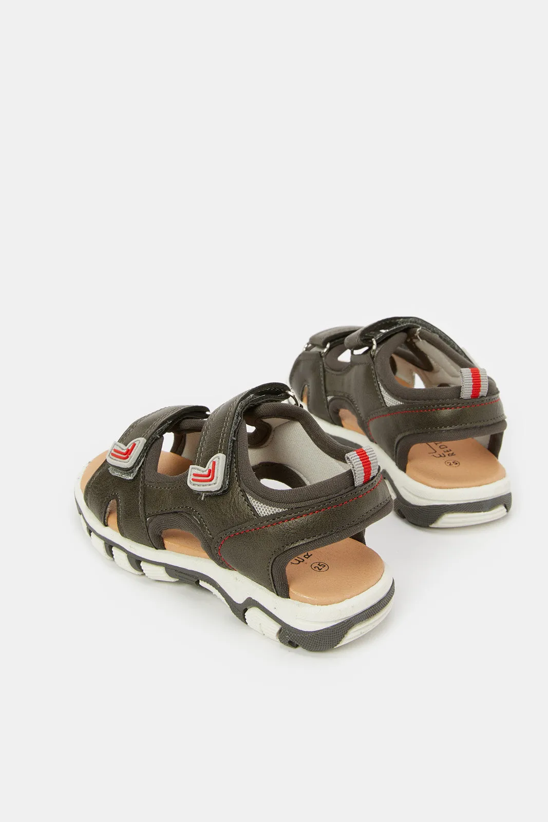 Boys Black Trekker Sandal