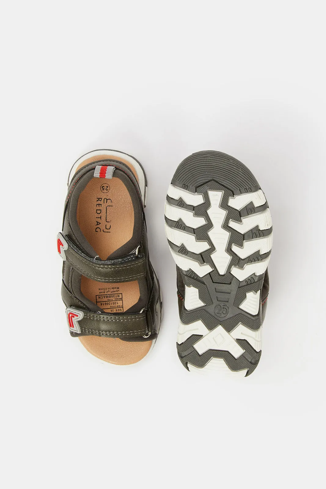 Boys Black Trekker Sandal