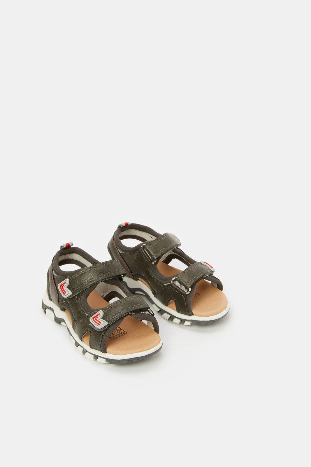 Boys Black Trekker Sandal