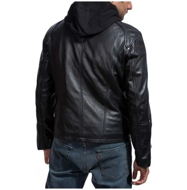 Brick Mansions Damien Collier Leather Jacket Worn by Paul Walker