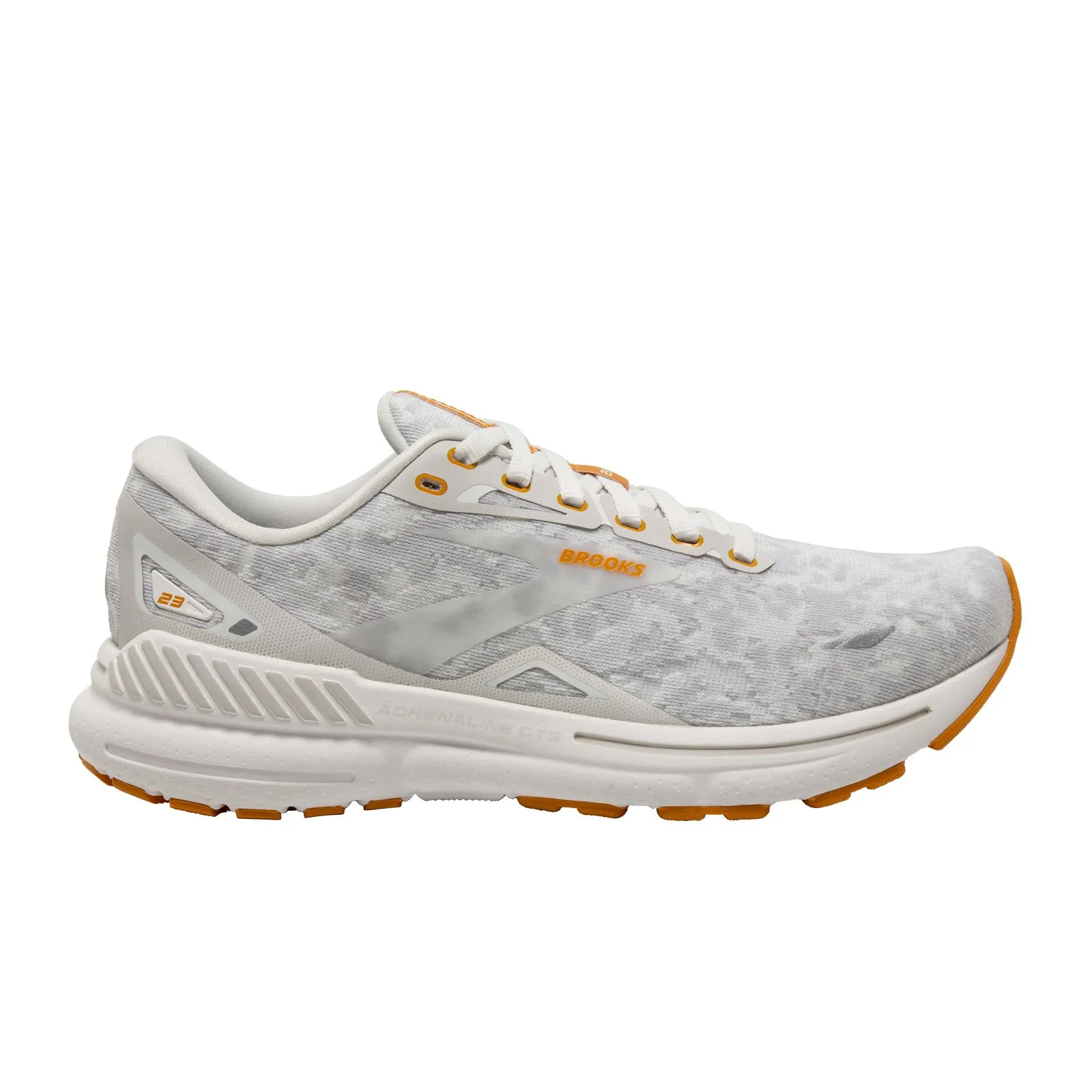 Brooks Adrenaline GTS 23 Camo Running Shoe (Men) - Blanc/Gray/Sunflower