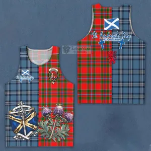 Butter Tartan Men's Tank Top Happy St. Andrew's Day Half Tartan Style