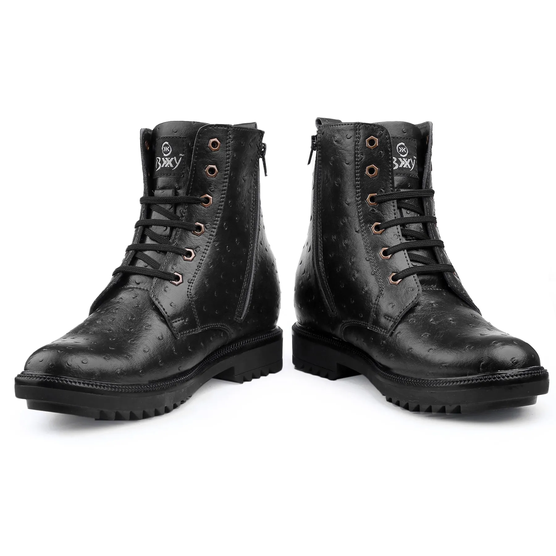 Bxxy 4 Inch Hidden Height Increasing Fashionable High Ankle Boots For Men