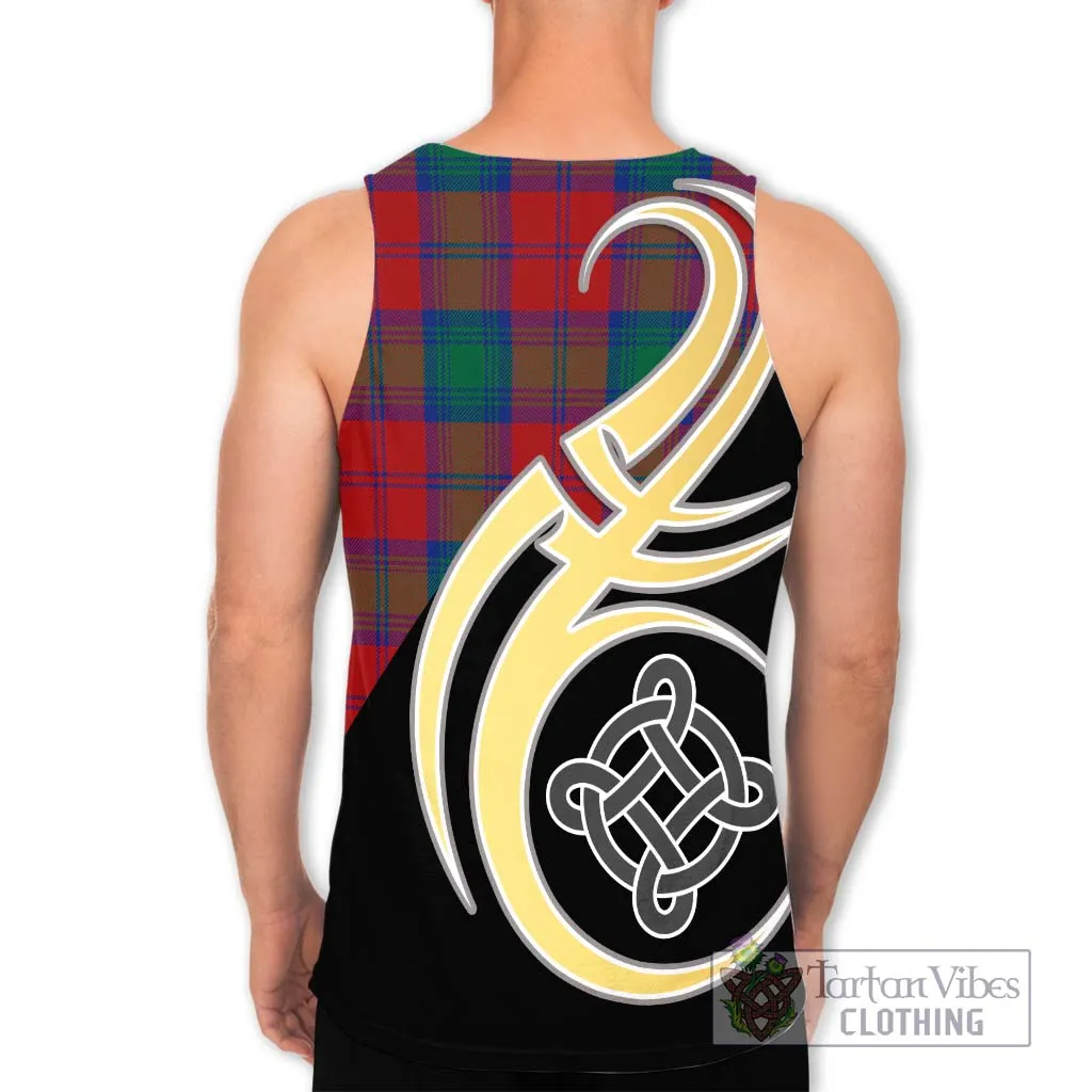 Byres (Byses) Tartan Men's Tank Top with Family Crest and Celtic Symbol Style