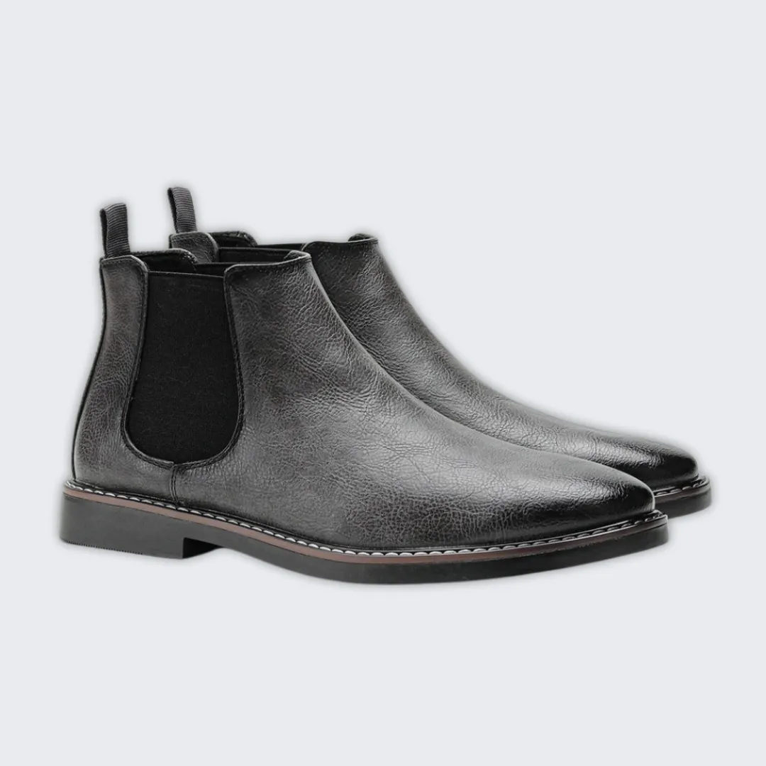 Classic Men's Leather Chelsea Boots - Stylish & Comfortable