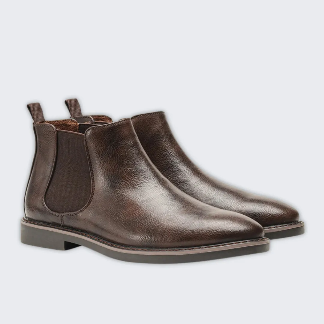 Classic Men's Leather Chelsea Boots - Stylish & Comfortable