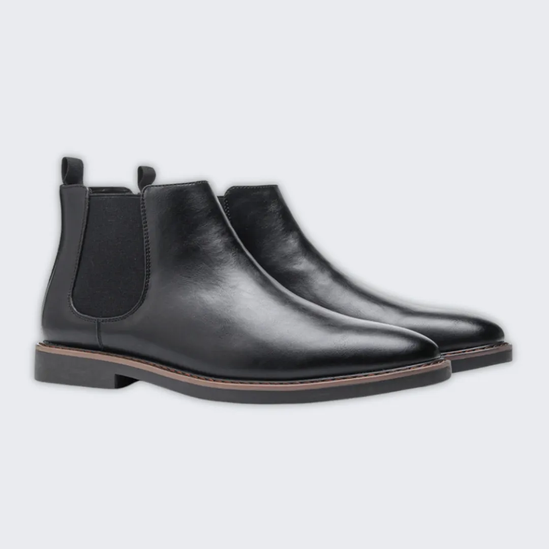 Classic Men's Leather Chelsea Boots - Stylish & Comfortable