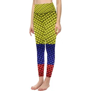 COLOMBIA FLAG  High-Waisted Leggings