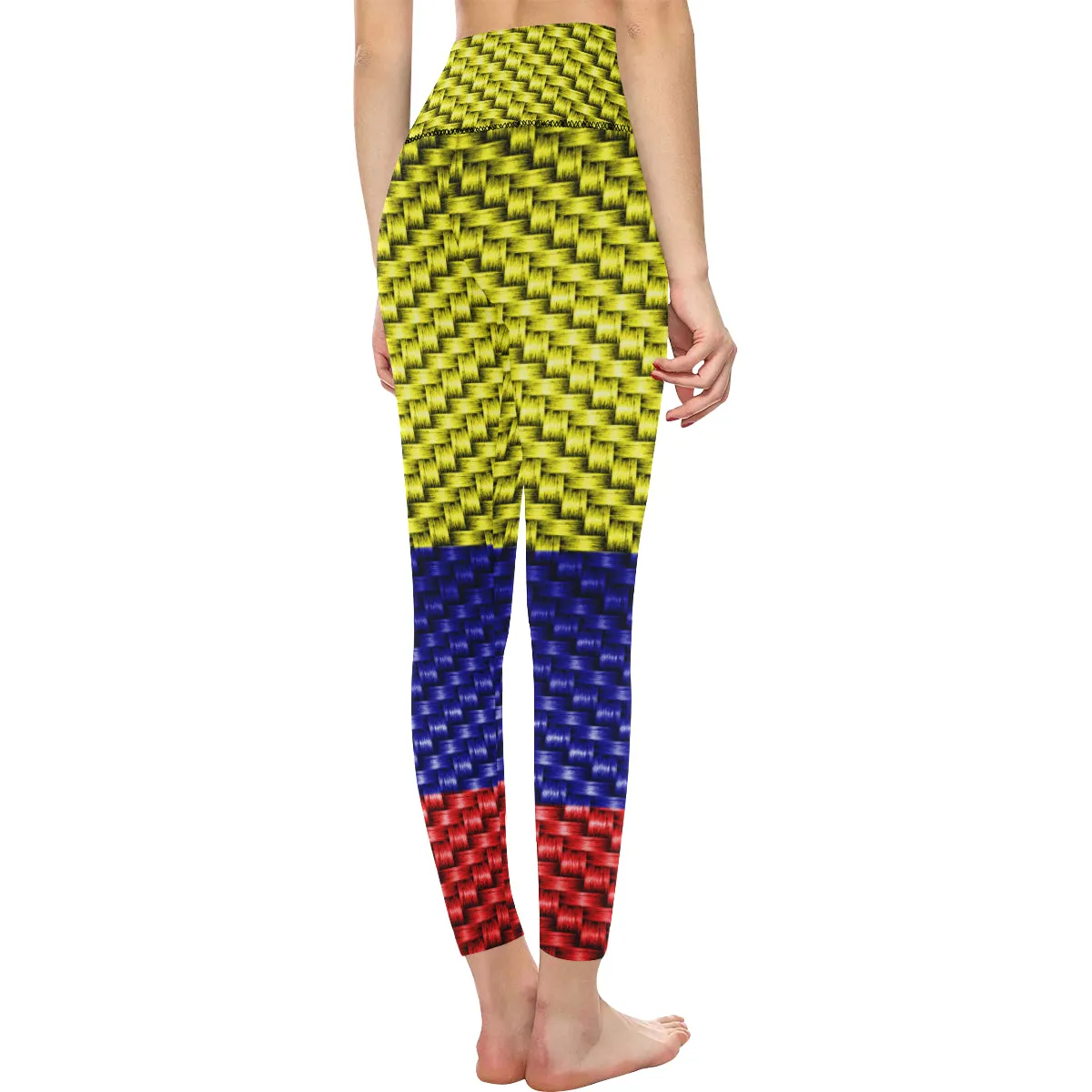 COLOMBIA FLAG  High-Waisted Leggings