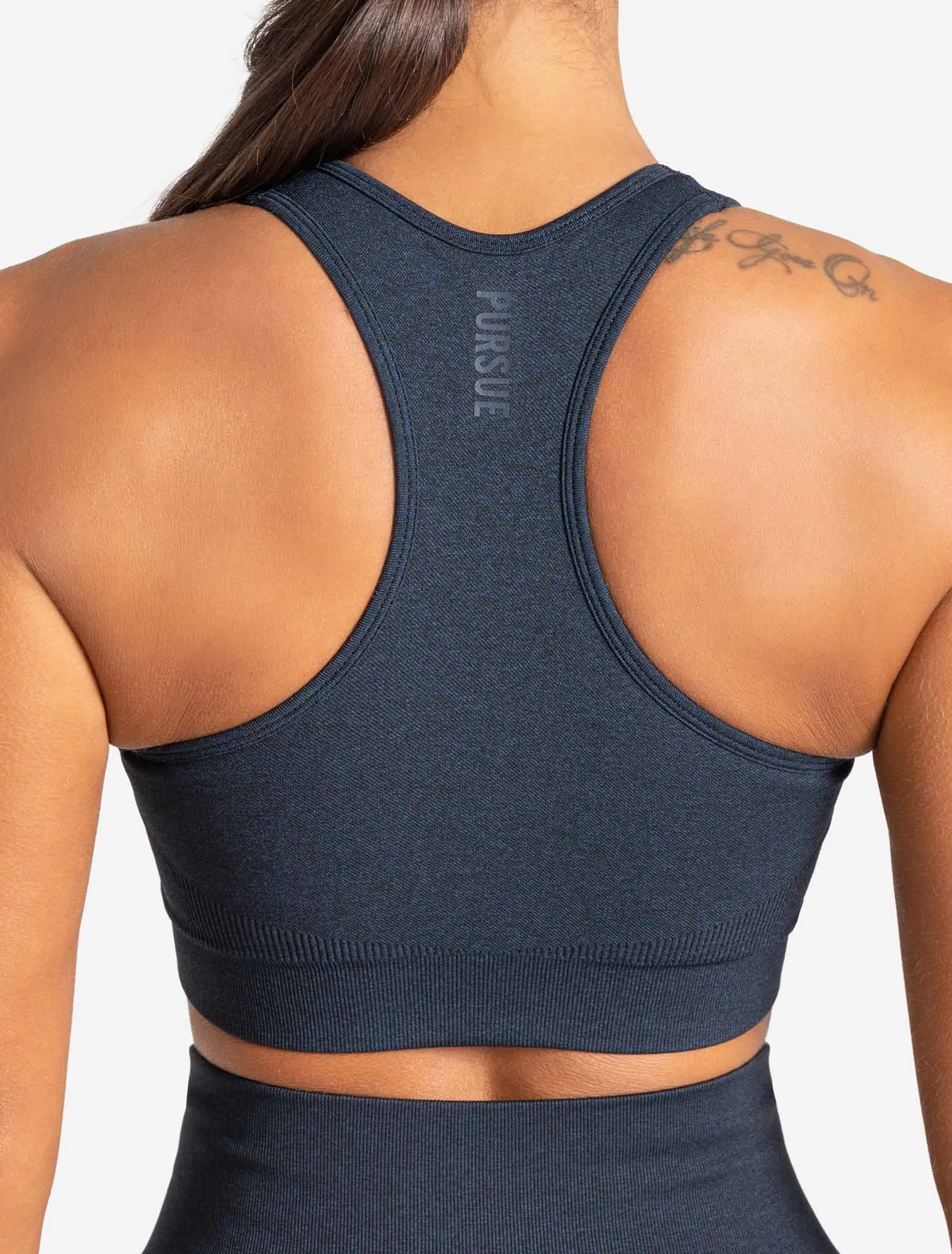 Core Seamless Sports Bra - Navy Marl