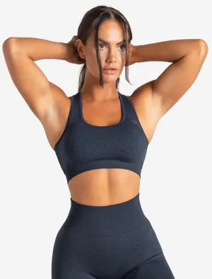 Core Seamless Sports Bra - Navy Marl