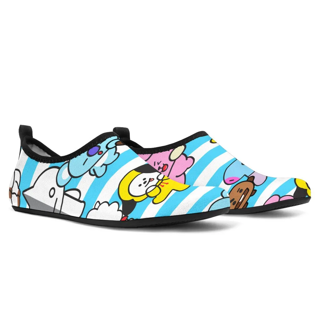 Cute Cartoon Animals Aqua Shoes