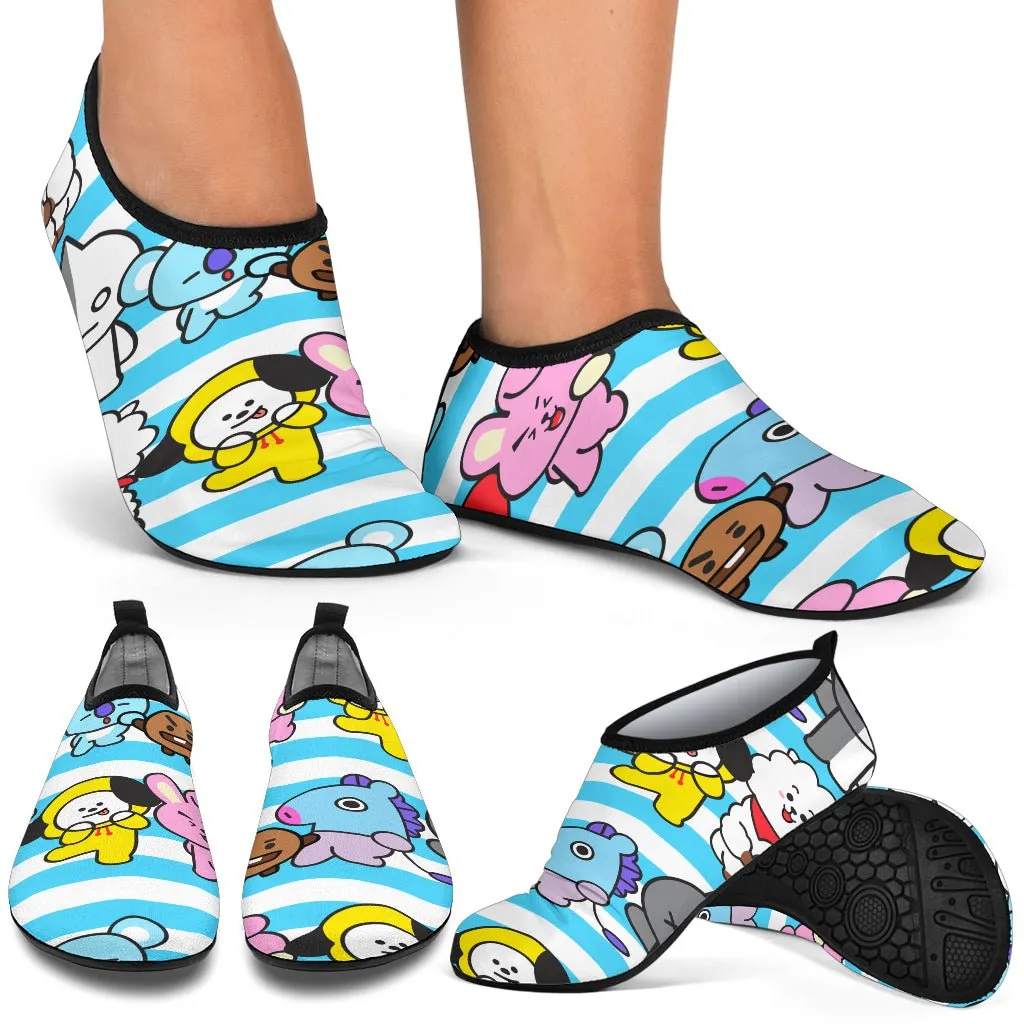 Cute Cartoon Animals Aqua Shoes