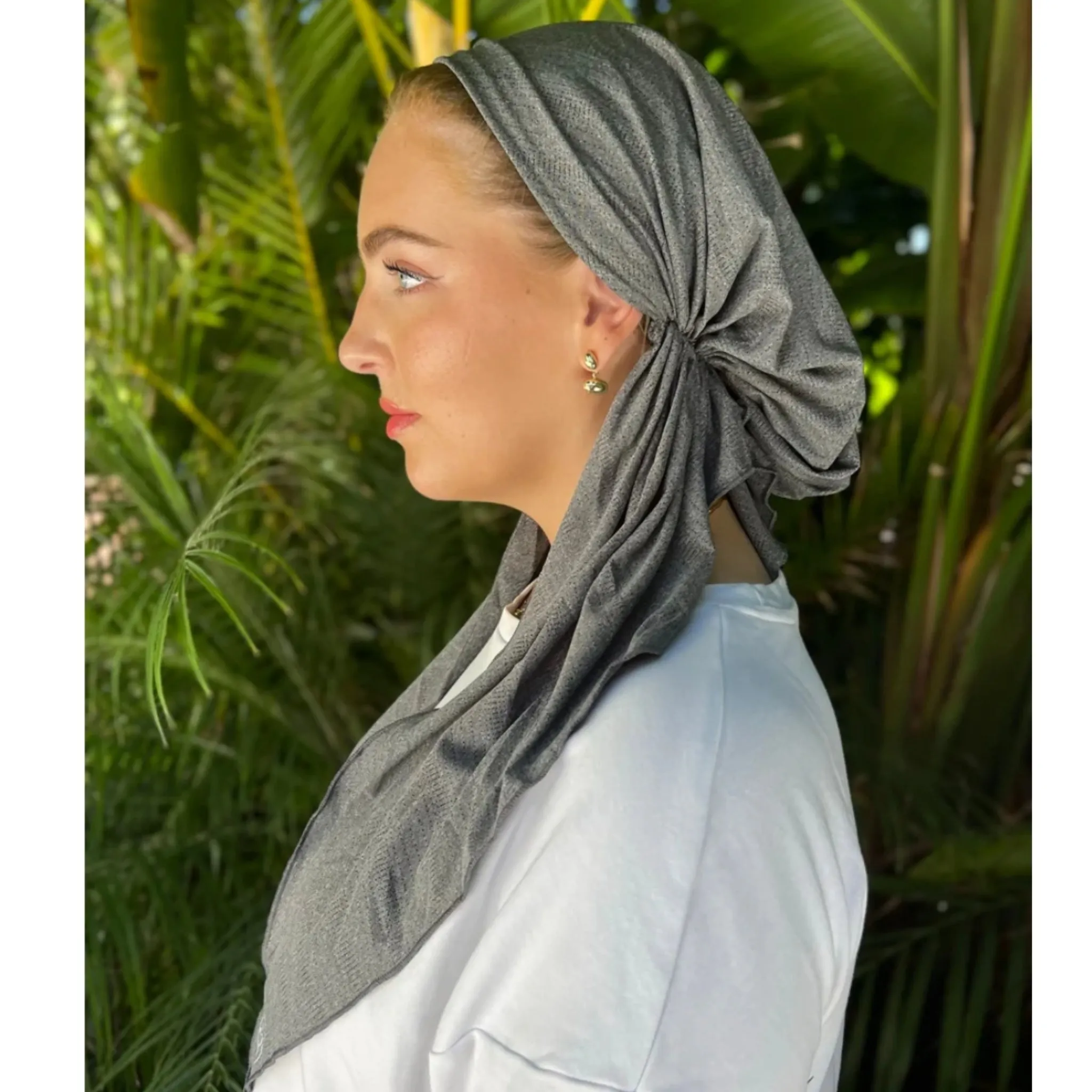 Dri Fit SB Pre-Tied Headscarf: Heather Grey