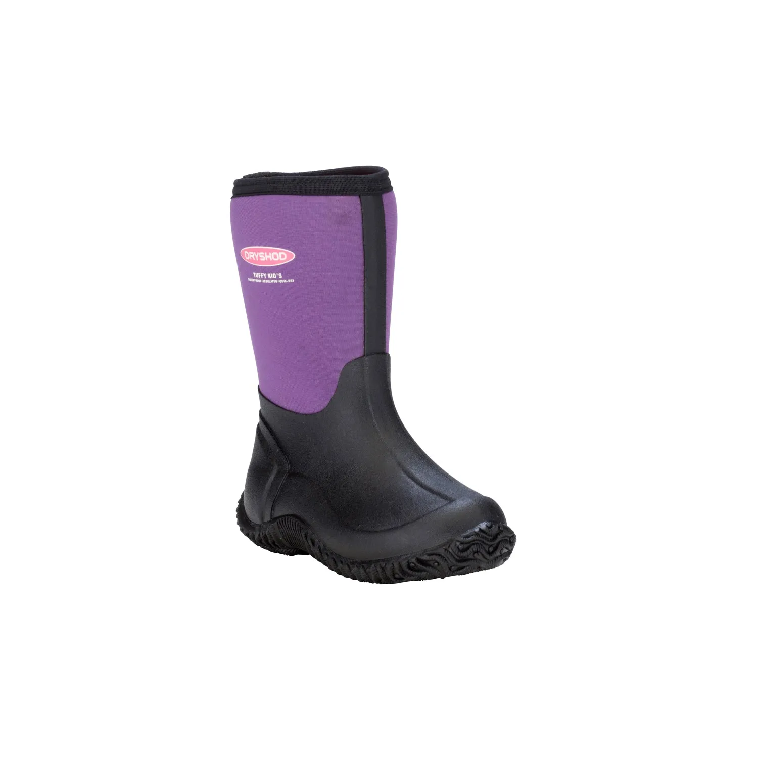 Dryshod Kids Girls Sport Tuffy Black/Purple Rubber Barn Boots